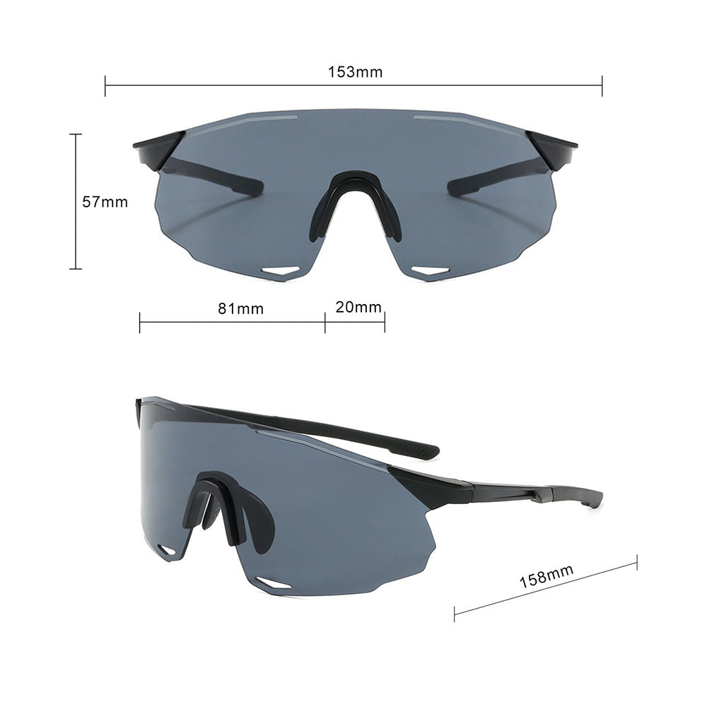 Unisex kolesarska očala Techsuit 8853, črno-srebrna