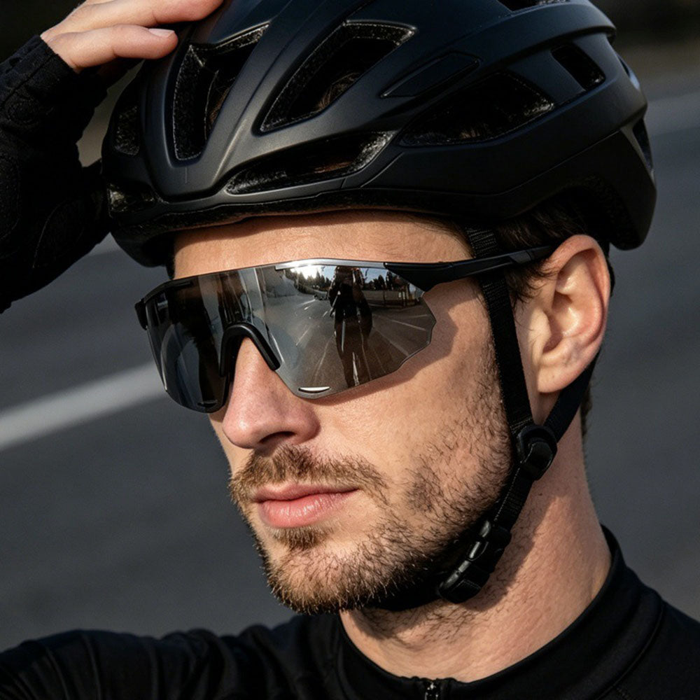 Unisex kolesarska očala Techsuit 8853, črno-siva