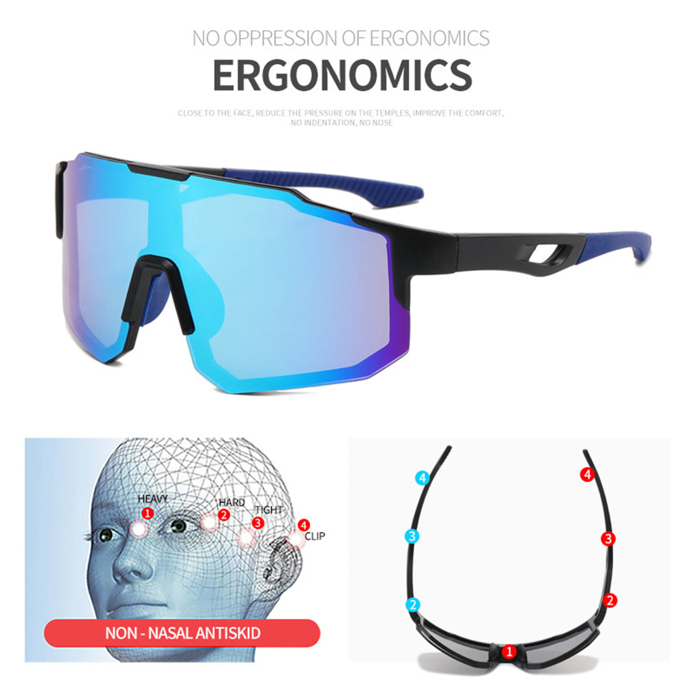 Unisex kolesarska očala Techsuit 9337, UV zaščita, črno rdeča