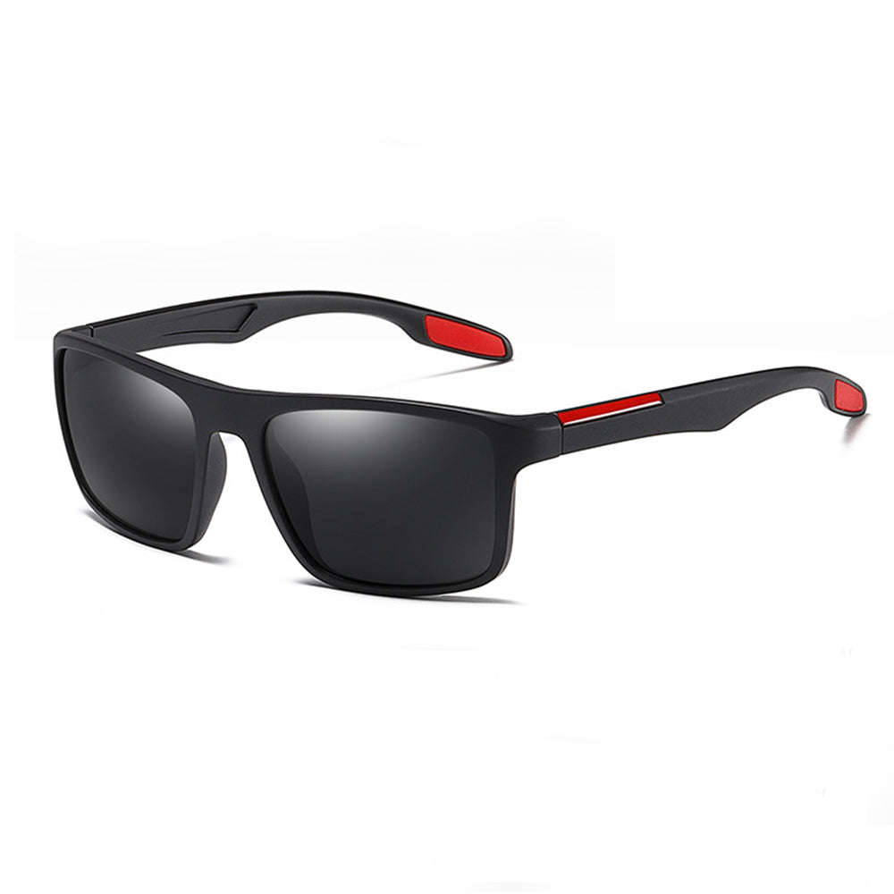 Moške sončna očala Techsuit TR90 (MM101), polarizirana, UV zaščita, mat črna rdeča