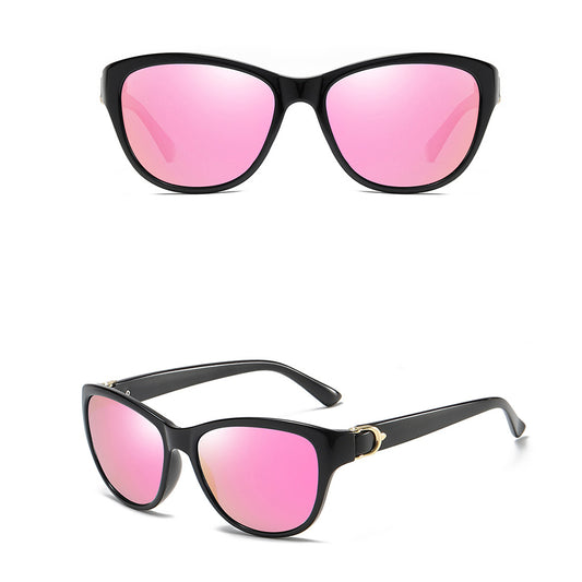 Ženske sončna očala Techsuit A572, polarizirana, UV zaščita, črno roza