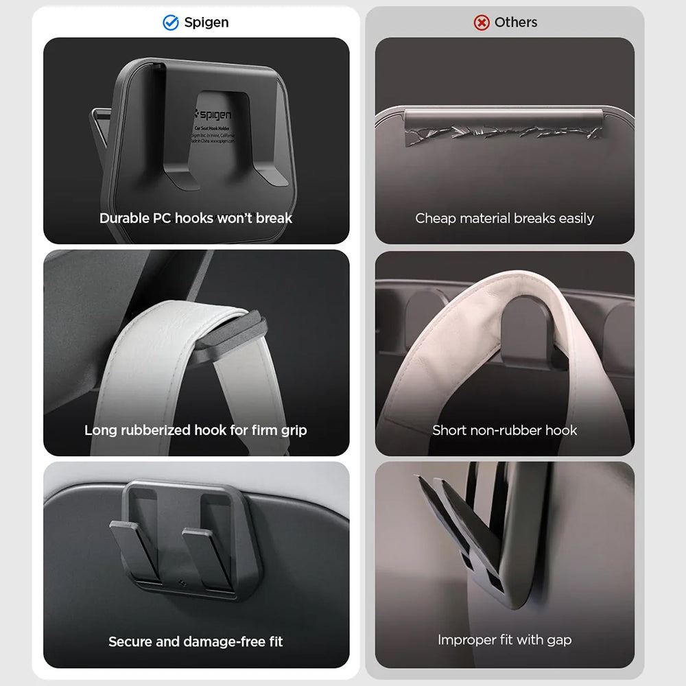 Avto organizator Spigen za montažo na zadnji del sedeža za Tesla Y / 3, Set 2 kosa ACP11563