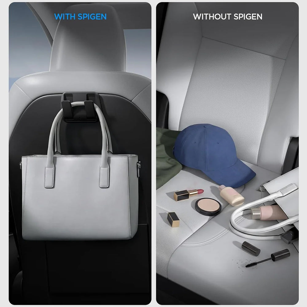 Avto organizator Spigen za montažo na zadnji del sedeža za Tesla Y / 3, Set 2 kosa ACP11563
