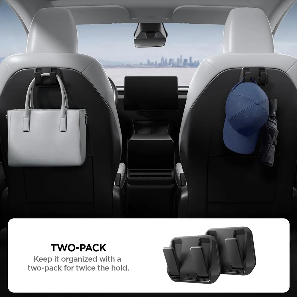 Avto organizator Spigen za montažo na zadnji del sedeža za Tesla Y / 3, Set 2 kosa ACP11563
