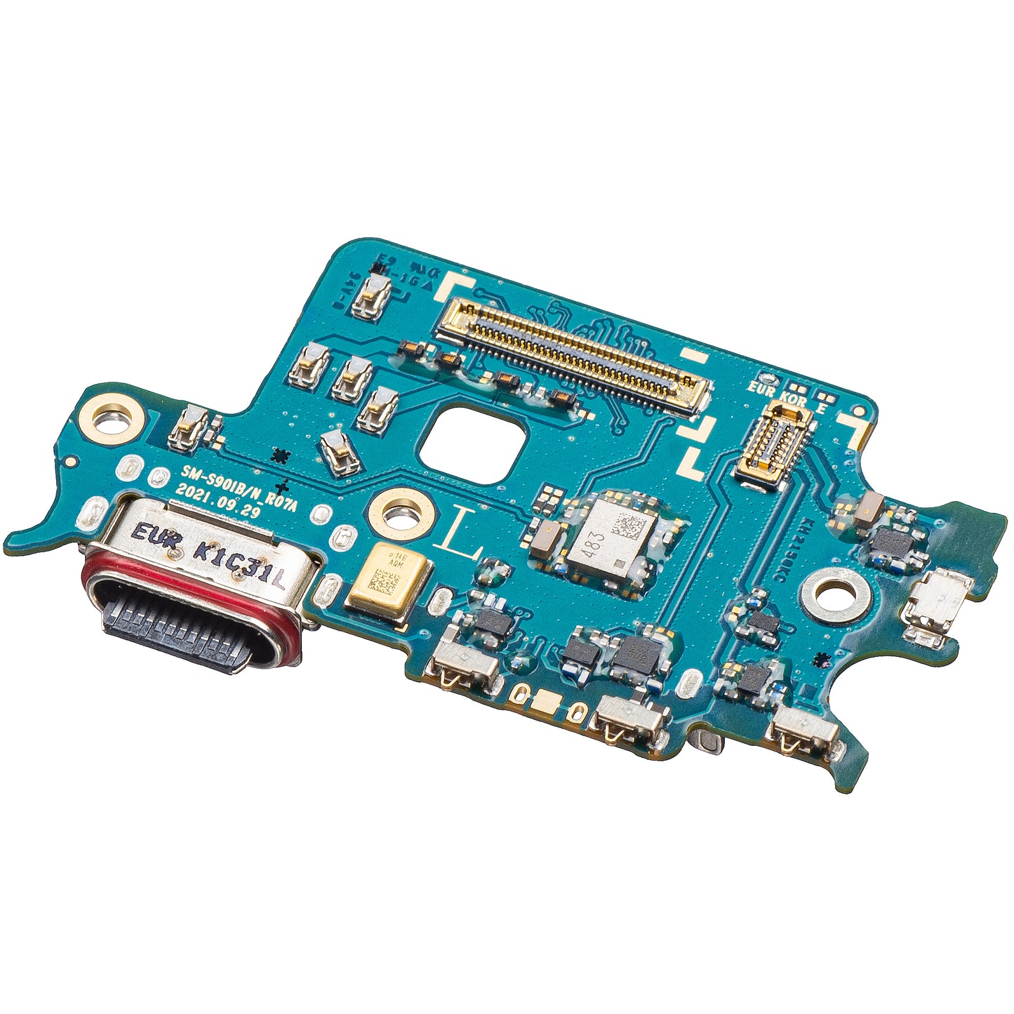 Plošča s priključkom za polnjenje - zvok - mikrofon - modul za branje SIM Samsung Galaxy S22 5G S901, servisni paket GH96-14789A