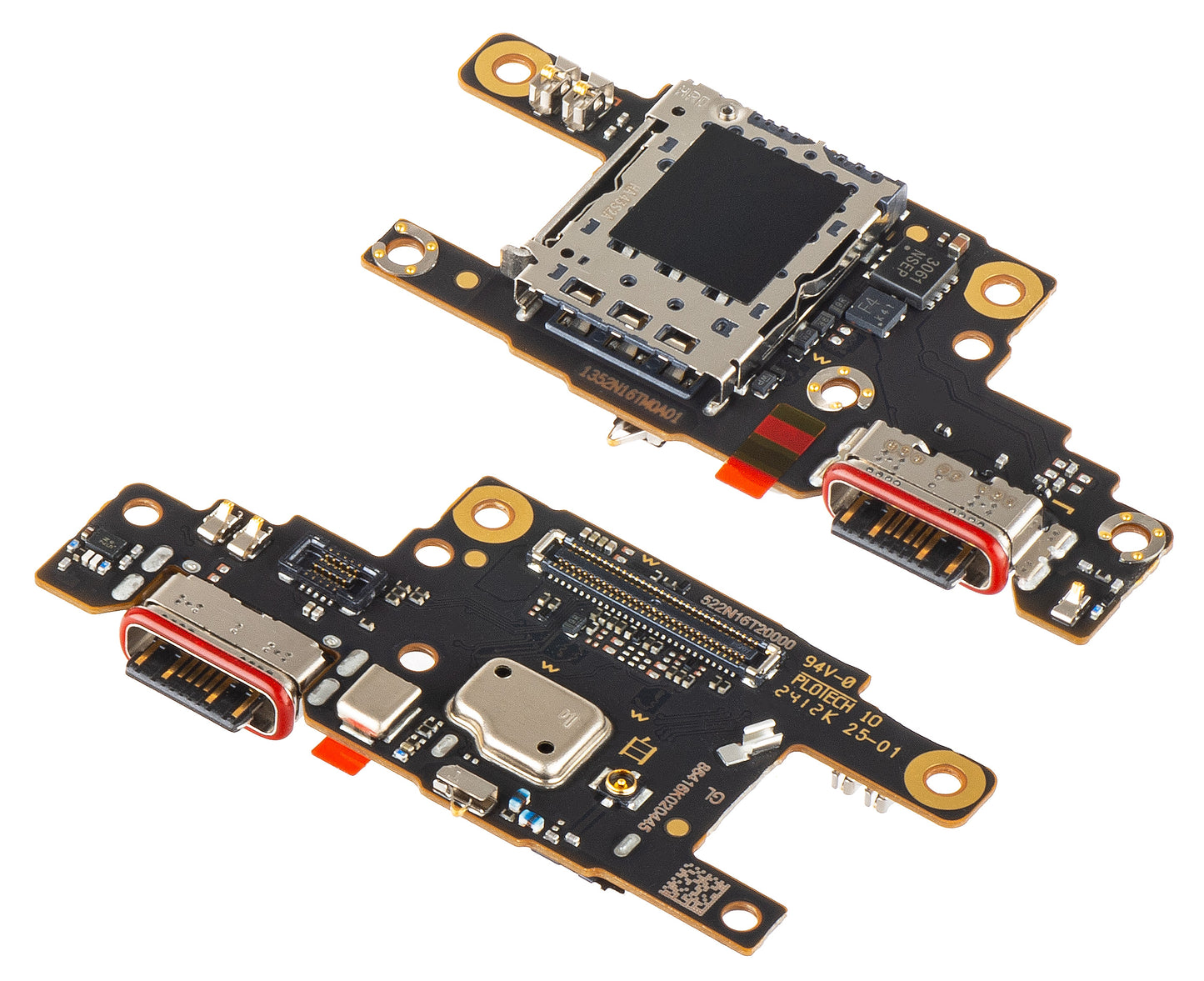 Plošča z priključkom za polnjenje - Mikrofon - Modul za branje SIM Xiaomi Poco F6, Service Pack 5600010N16T00