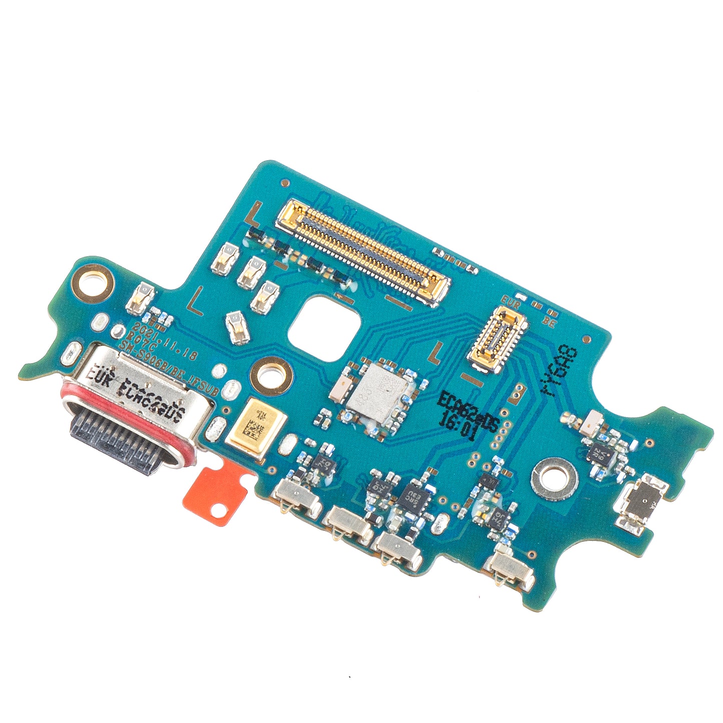 Plošča s priključkom za polnjenje - mikrofon - modul za branje SIM Samsung Galaxy S22+ 5G S906 Modul za branje SIM, servisni paket GH96-14805A