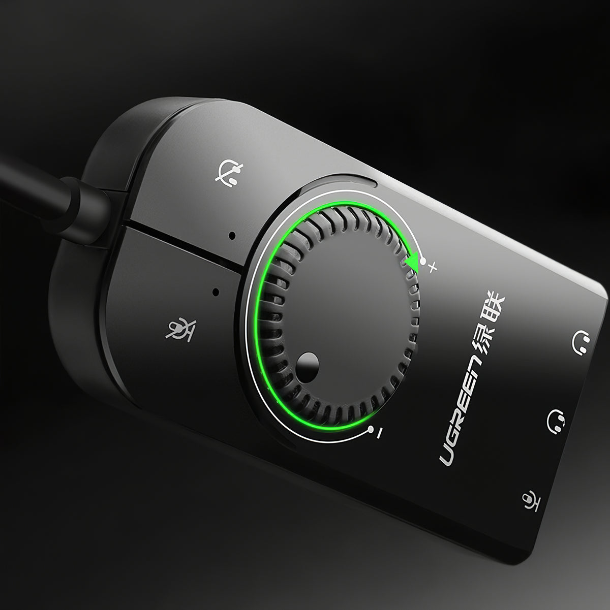 USB zvočna kartica UGREEN CM129, 3 x Jack 3.5mm, Črna