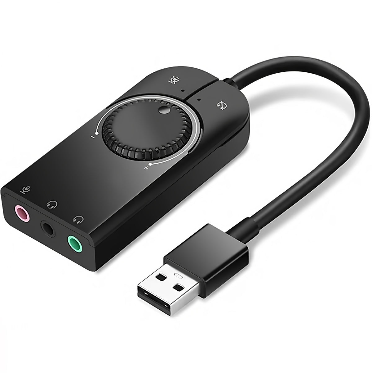 USB zvočna kartica UGREEN CM129, 3 x Jack 3.5mm, Črna
