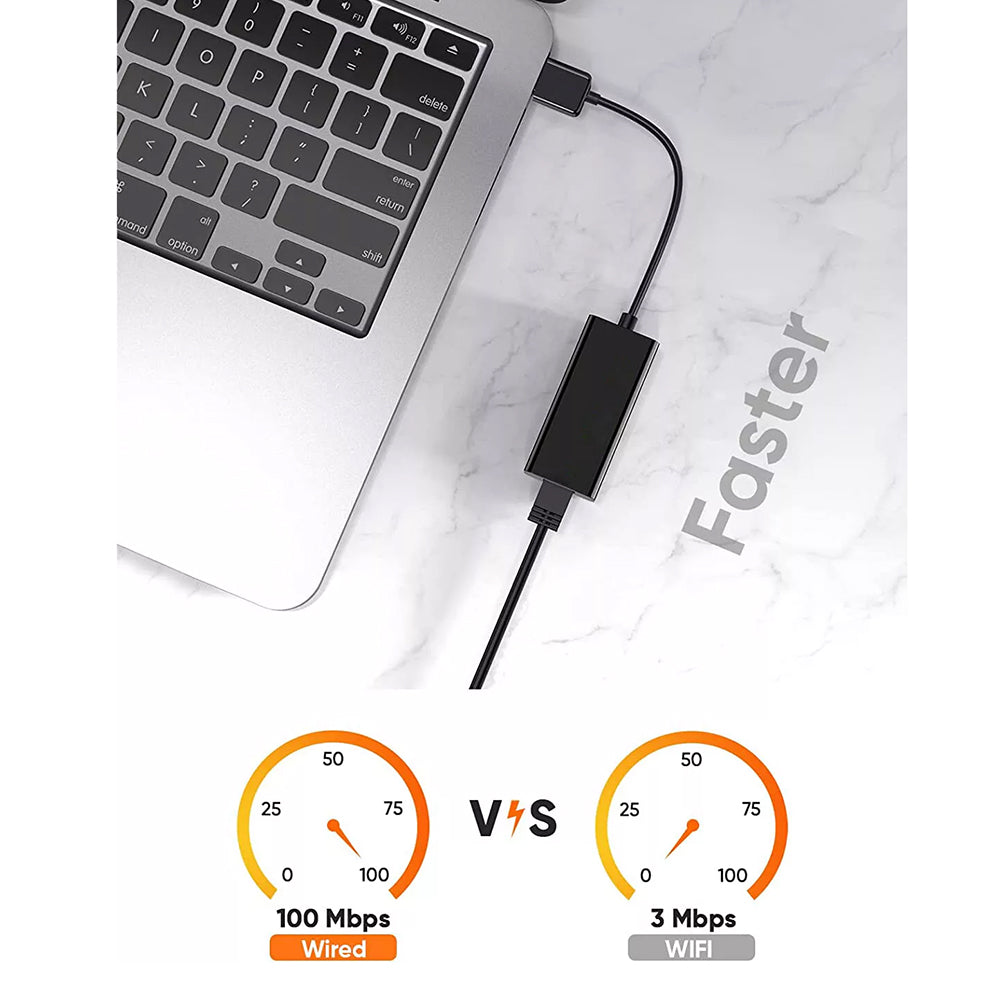 Mrežna kartica Techsuit AC19, RJ45, USB, Črna