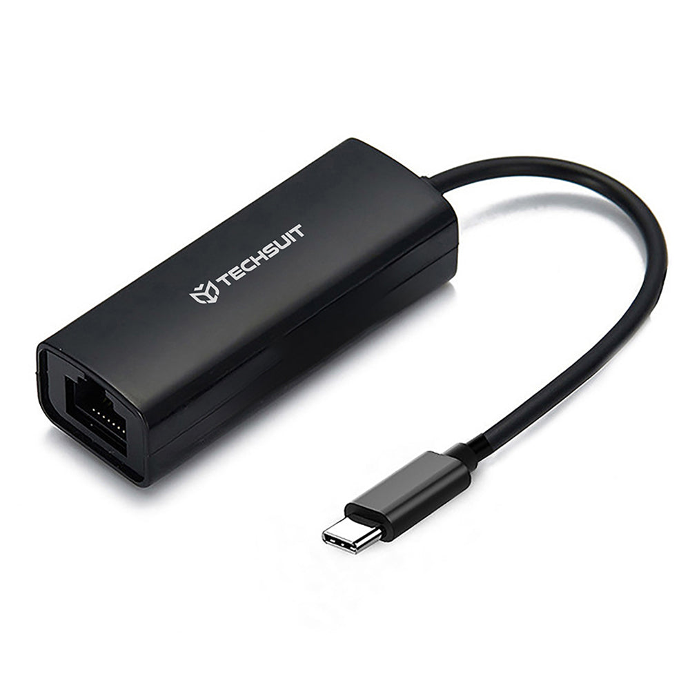 Omrežna kartica Techsuit AC20, RJ45, USB-C, Črna