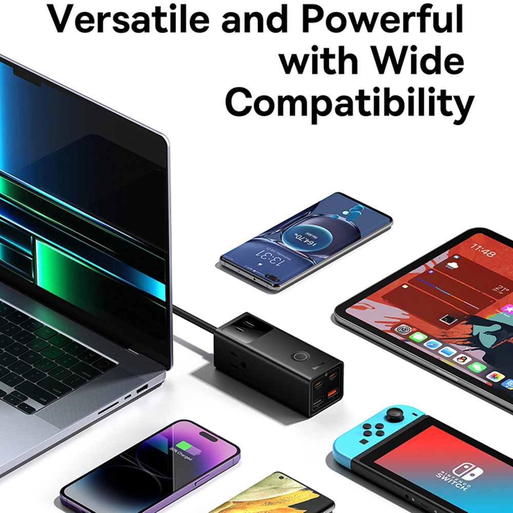 Podaljšek Baseus PowerCombo US, 3 x Vtičnica, Črn PSLA020101