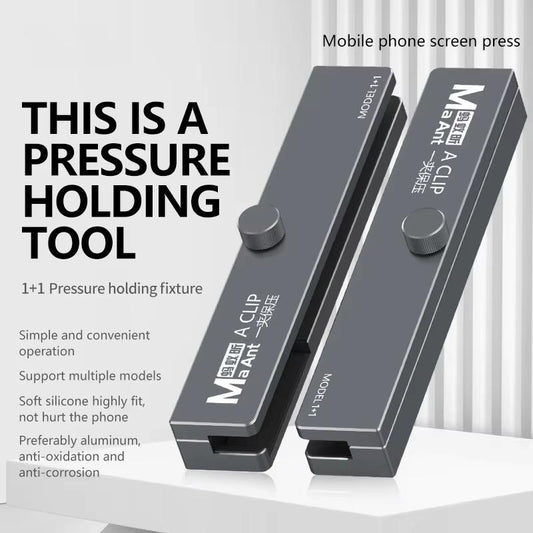 MaAnt A Clip stiskalnica, set 2 kosa, siva