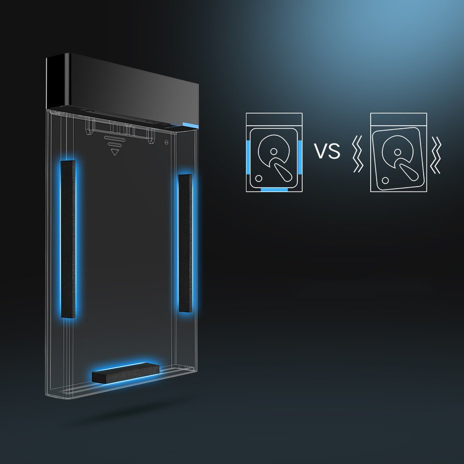 Nosilec UGREEN US221 za HDD / SSD SATA 2.5inch, USB 3.2, Črn