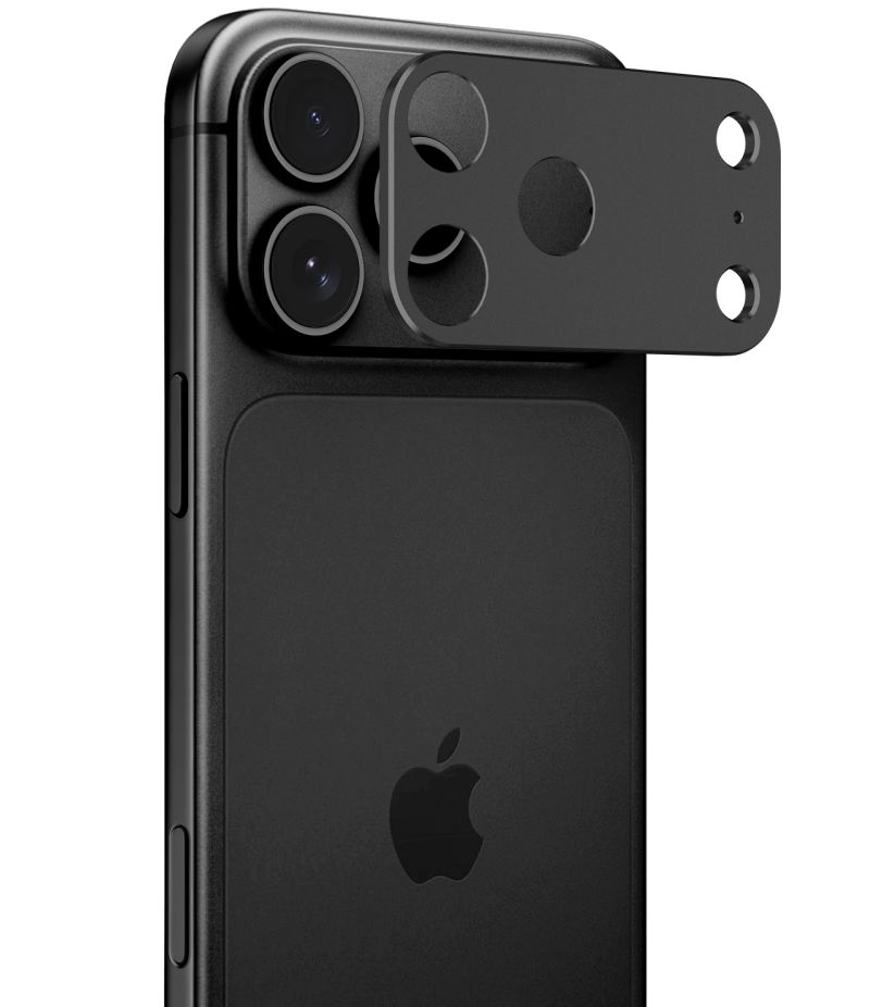 Zaščitni okvir za zadnjo kamero Tech-Protect Camalloy Fit+ za Apple iPhone 18 Pro Max, aluminij, črna
