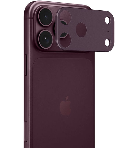 Zaščitni okvir za zadnjo kamero Tech-Protect Camalloy Fit+ za Apple iPhone 18 Pro, aluminij, bordo rdeča