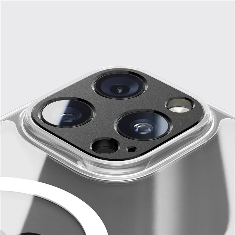 Zaščitni okvir za zadnjo kamero Tech-Protect Camalloy Fit+ za Apple iPhone 17 Pro, Aluminij, Temno modra