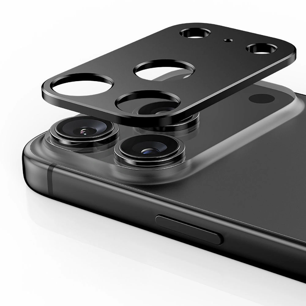Zaščitni okvir za zadnjo kamero Tech-Protect Camalloy Fit+ za Apple iPhone 17 Pro, Aluminij, Temno modra
