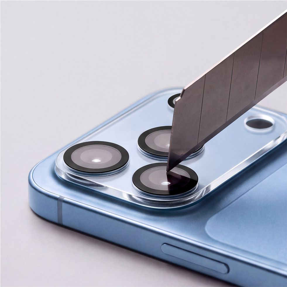 Zaščitni okvir za zadnjo kamero Tech-Protect Cam Fit+ za Apple iPhone 18 Pro Max, kaljeno steklo, prozorno
