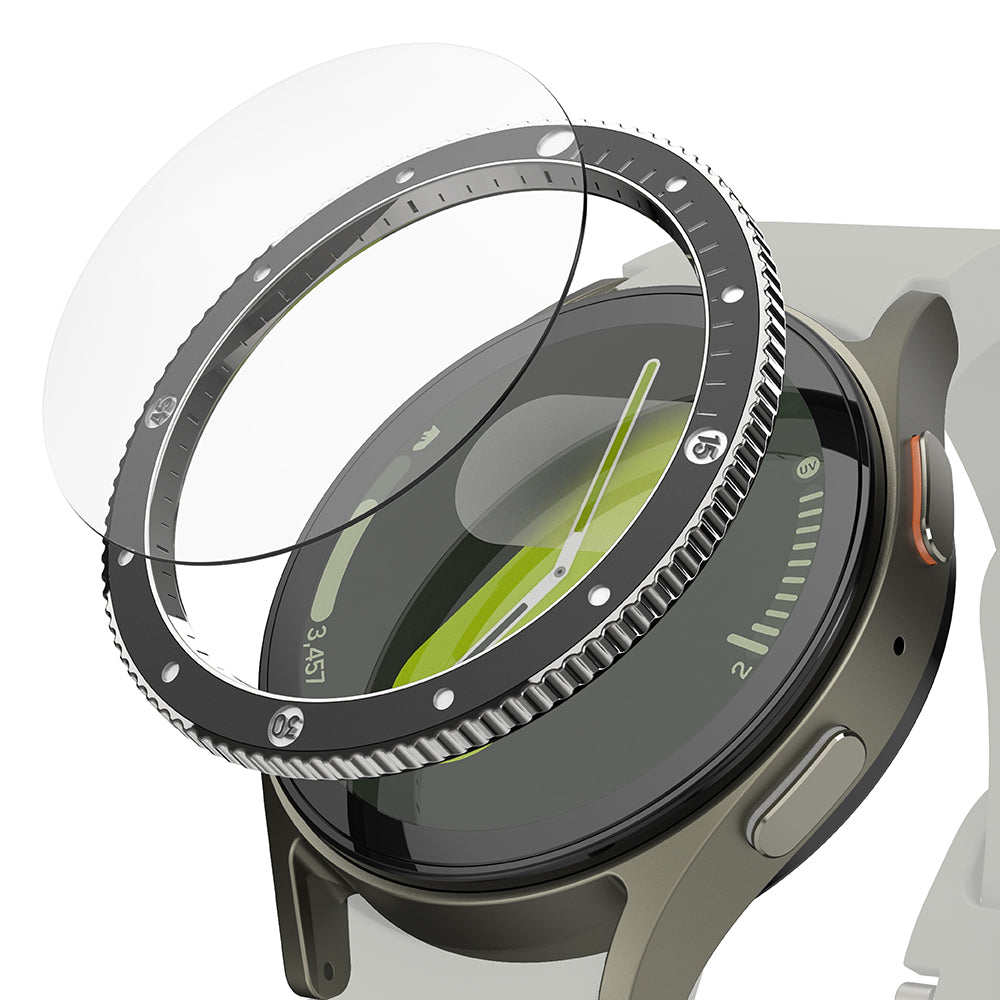 Okvir za zaščito Ringke Premium Styling za Samsung Galaxy Watch7 44mm, Model 2, Črn