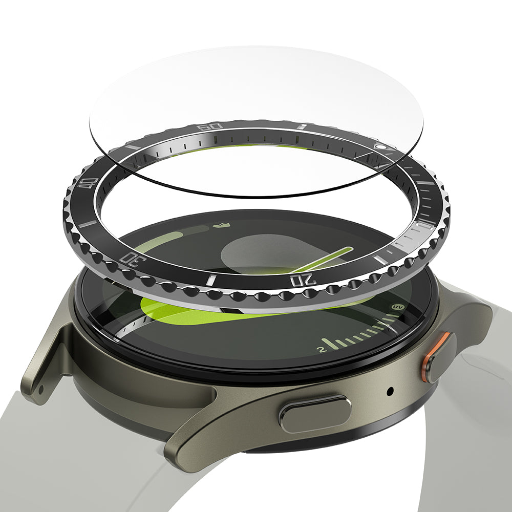 Okvir za zaščito Ringke Premium Styling za Samsung Galaxy Watch7 44mm, Model 4, Črn