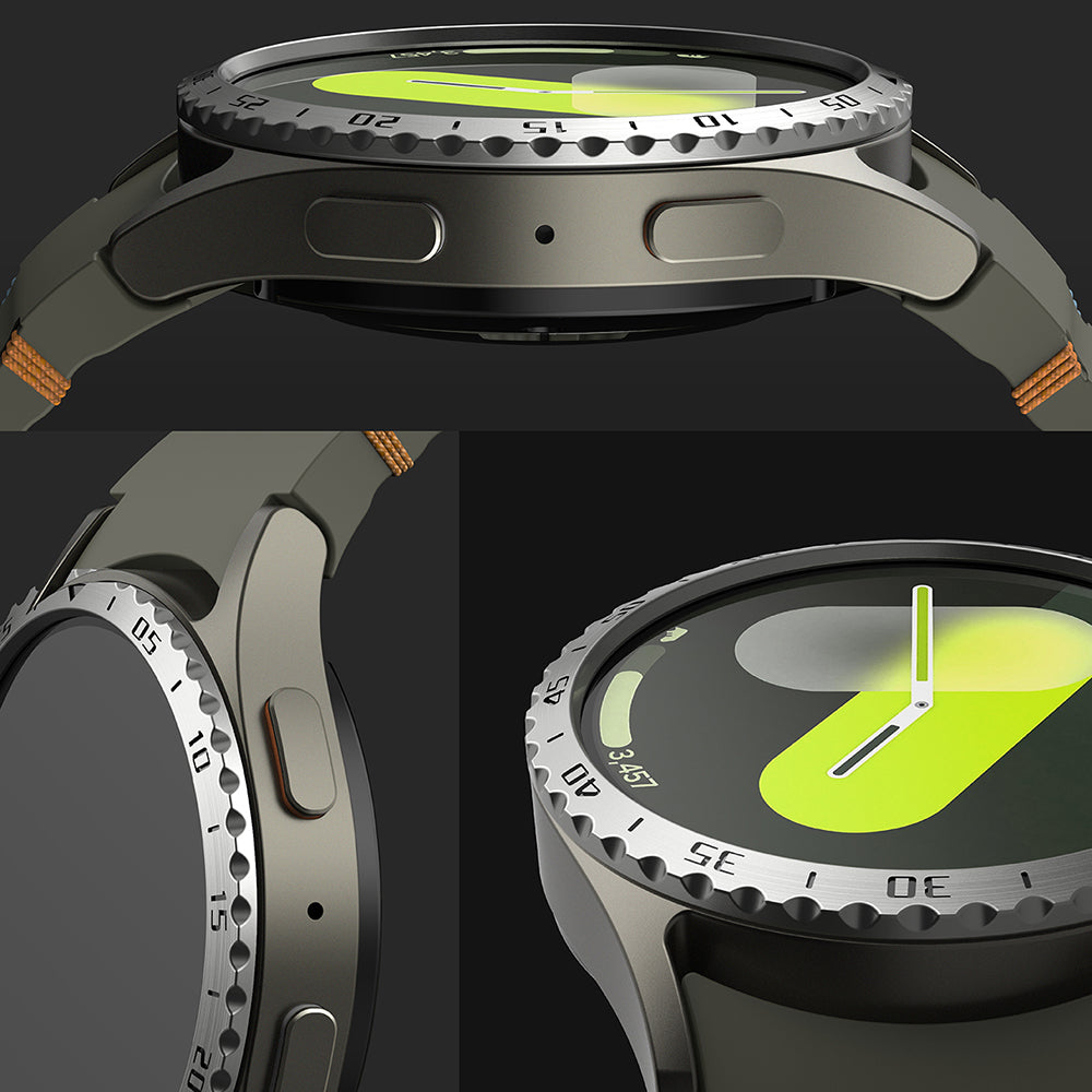 Okvir za zaščito Ringke Styling za Samsung Galaxy Watch7 44mm, Model 5, Srebrn