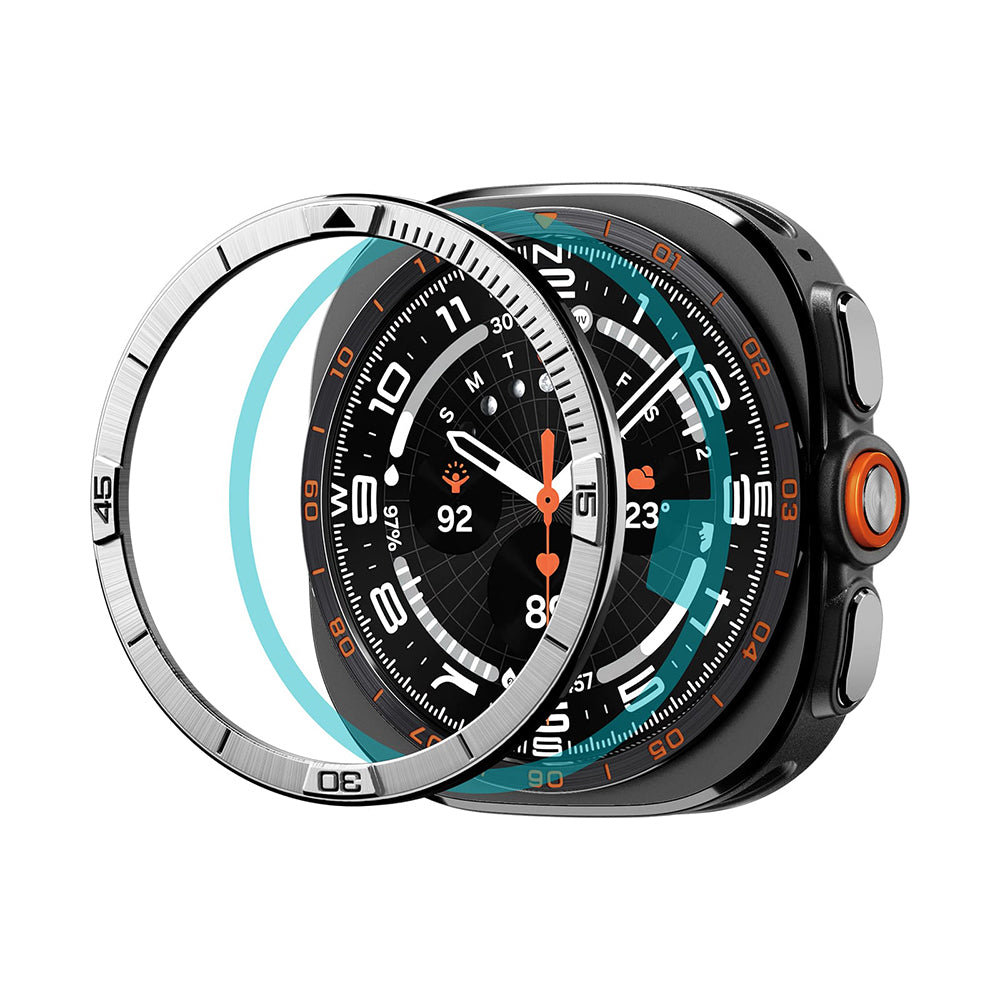 Zaščitni okvir Spigen Tune Pilot za Samsung Galaxy Watch Ultra2, srebrn ACS11616