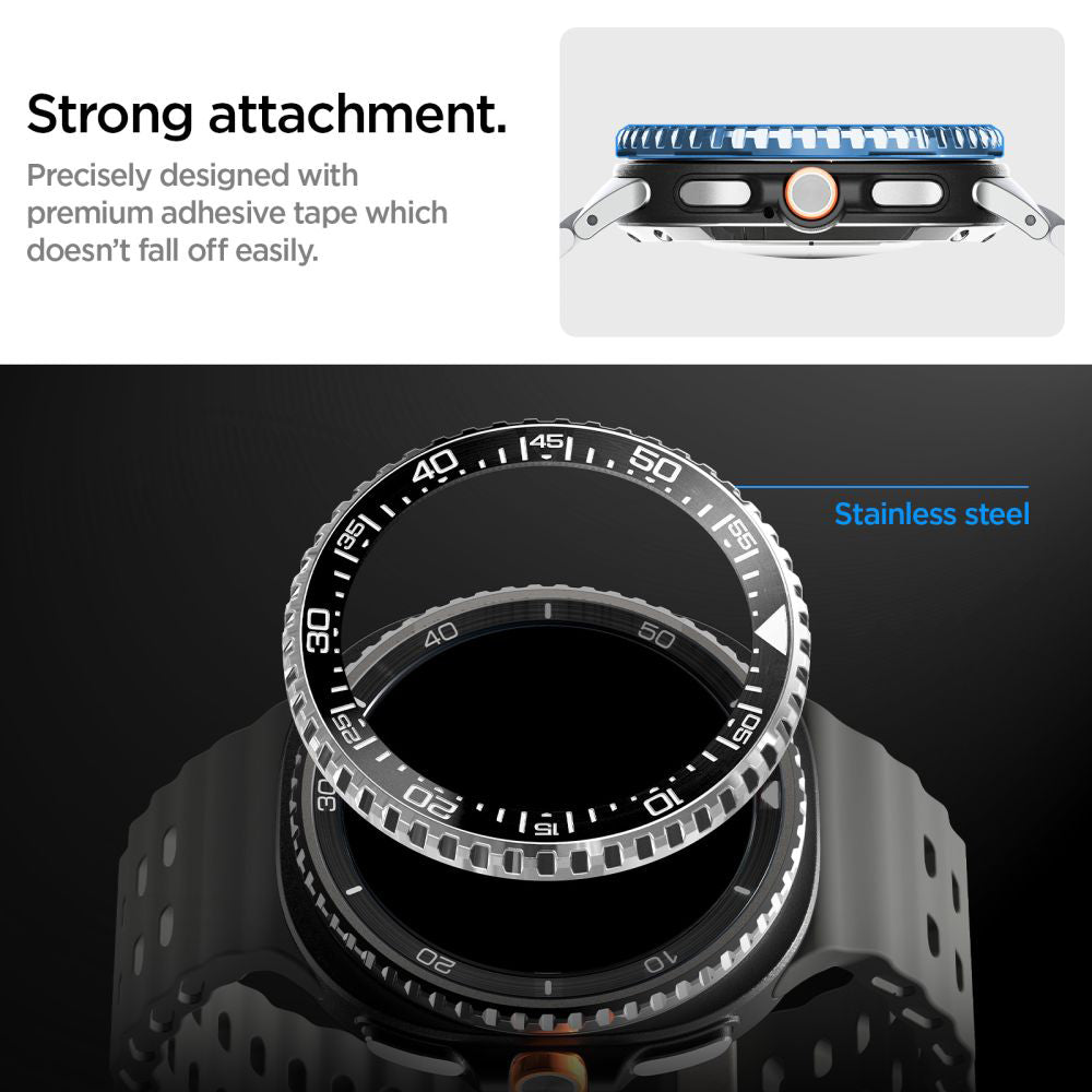 Okvir za zaščito Spigen Tune Pro Diver za Samsung Galaxy Watch8 Classic, črn ACS10016
