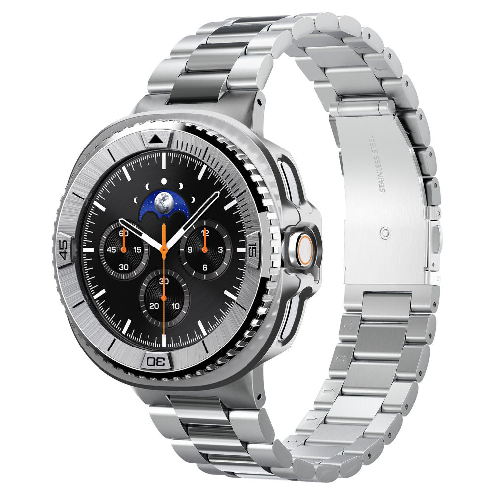 Zaščitni okvir Spigen Tune Pro Pilot za Samsung Galaxy Watch8 Classic, Srebrn ACS10017