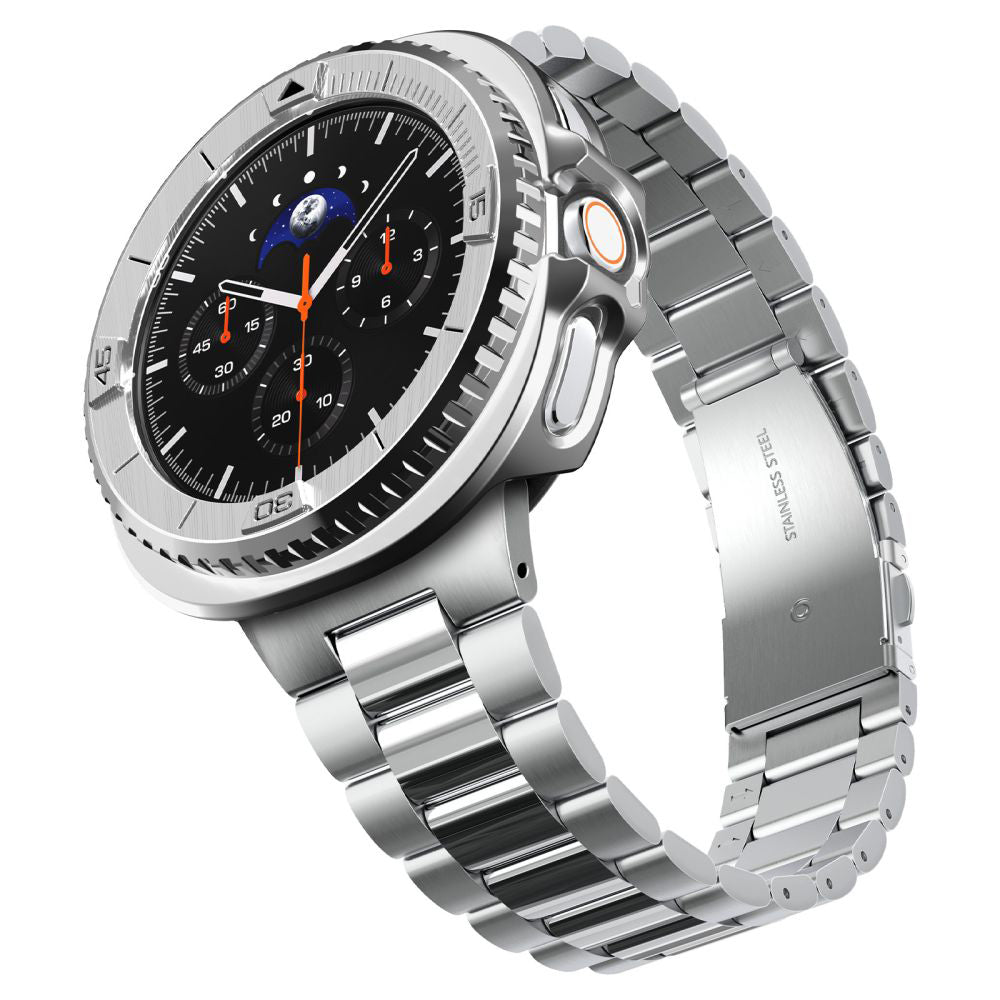 Zaščitni okvir Spigen Tune Pro Pilot za Samsung Galaxy Watch8 Classic, Srebrn ACS10017