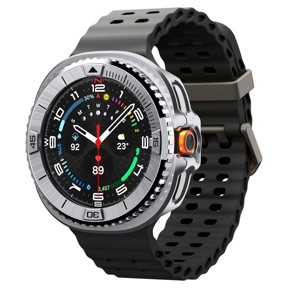 Zaščitni okvir Spigen Tune Pro Pilot za Samsung Galaxy Watch8 Classic, Srebrn ACS10017