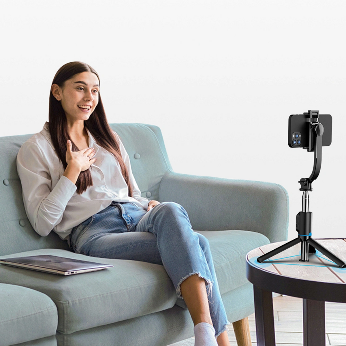 Selfie palica Bluetooth Dudao F18S 4v1, Univerzalna, Črna