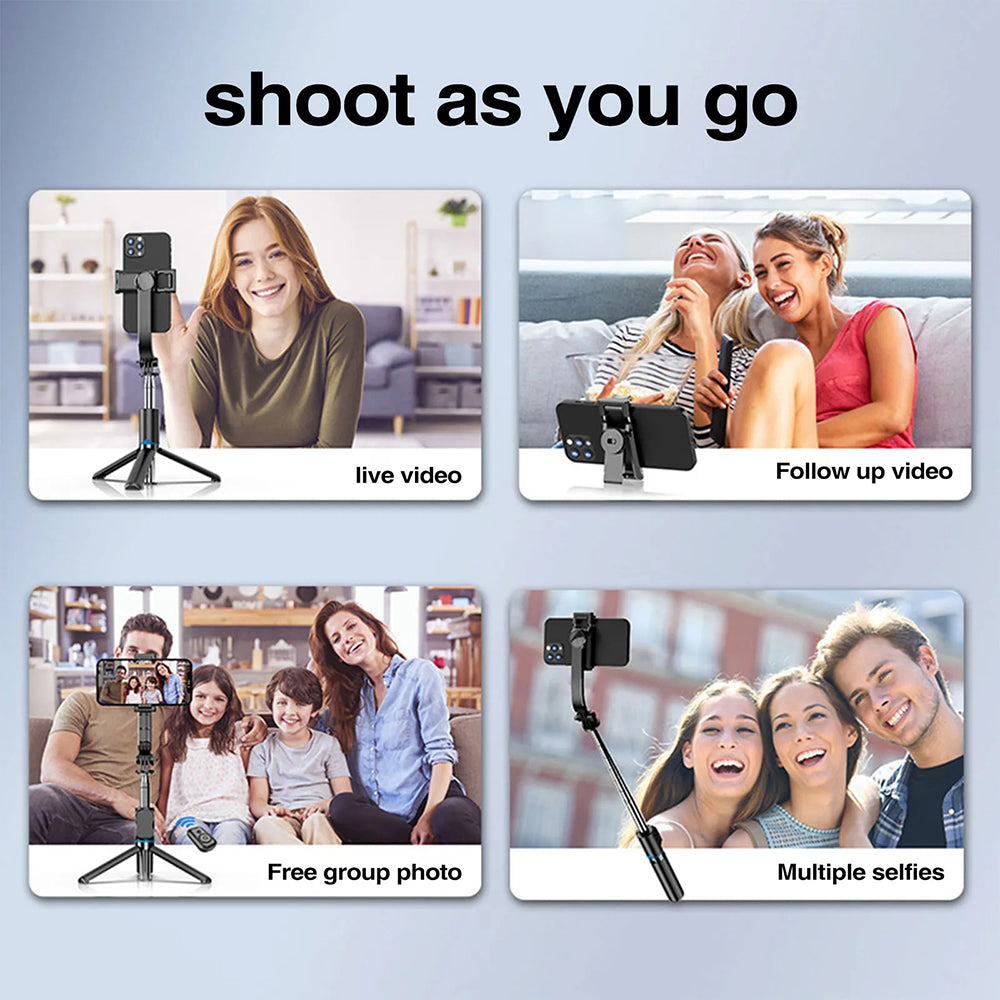 Selfie Stick Bluetooth Techsuit C01, Univerzalen, Črn