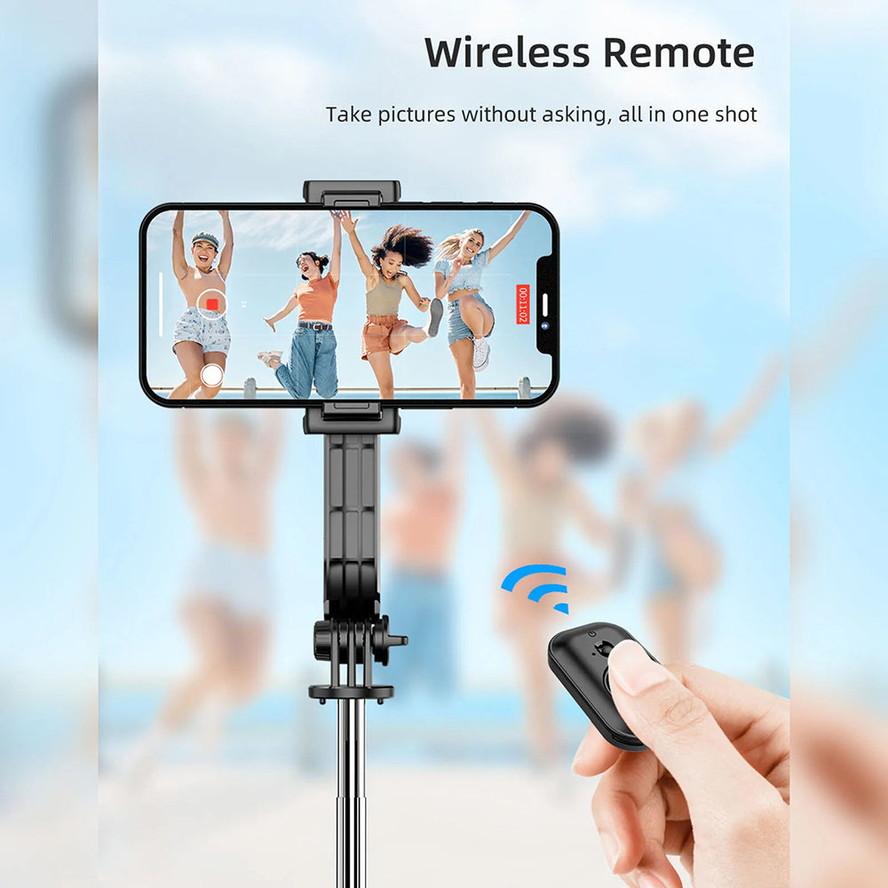 Selfie Stick Bluetooth Techsuit C01, Univerzalen, Črn