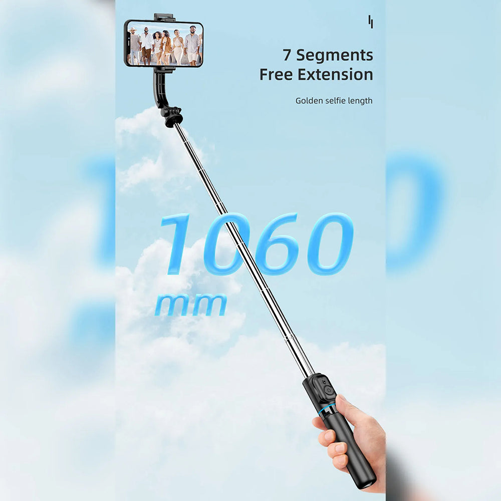 Selfie Stick Bluetooth Techsuit C01, Univerzalen, Črn