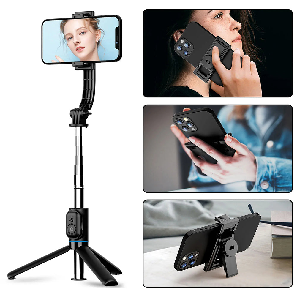 Selfie Stick Bluetooth Techsuit C01, Univerzalen, Črn