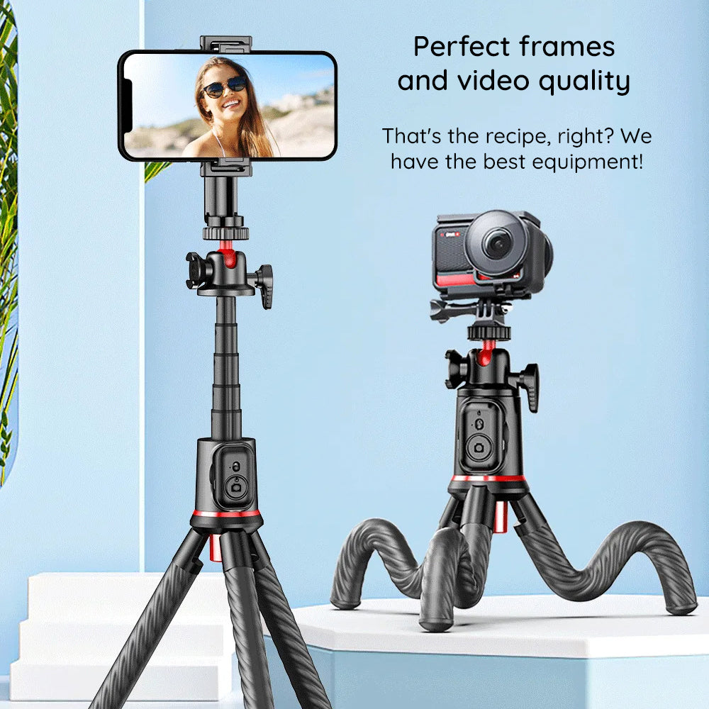 Selfie Stick Bluetooth Techsuit C03, Univerzalen, Črn