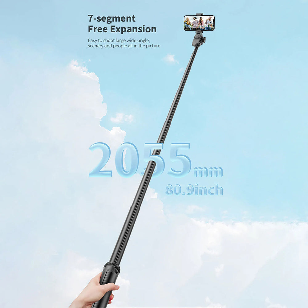 Selfie Stick Bluetooth Techsuit C05, Univerzalen, Črn