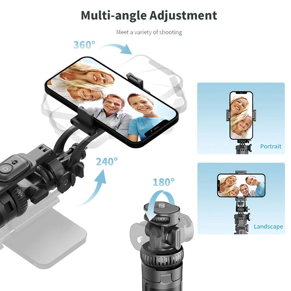 Selfie Stick Bluetooth Techsuit C05, Univerzalen, Črn