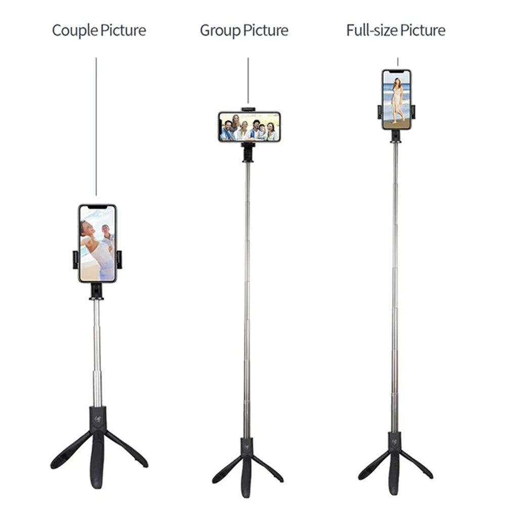 Selfie Stick Bluetooth Techsuit K06, Univerzalen, Črn