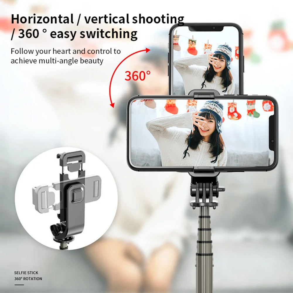 Selfie Stick Bluetooth Techsuit L03, Univerzalen, Črn