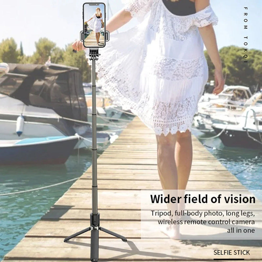 Selfie Stick Bluetooth Techsuit L03, Univerzalen, Črn