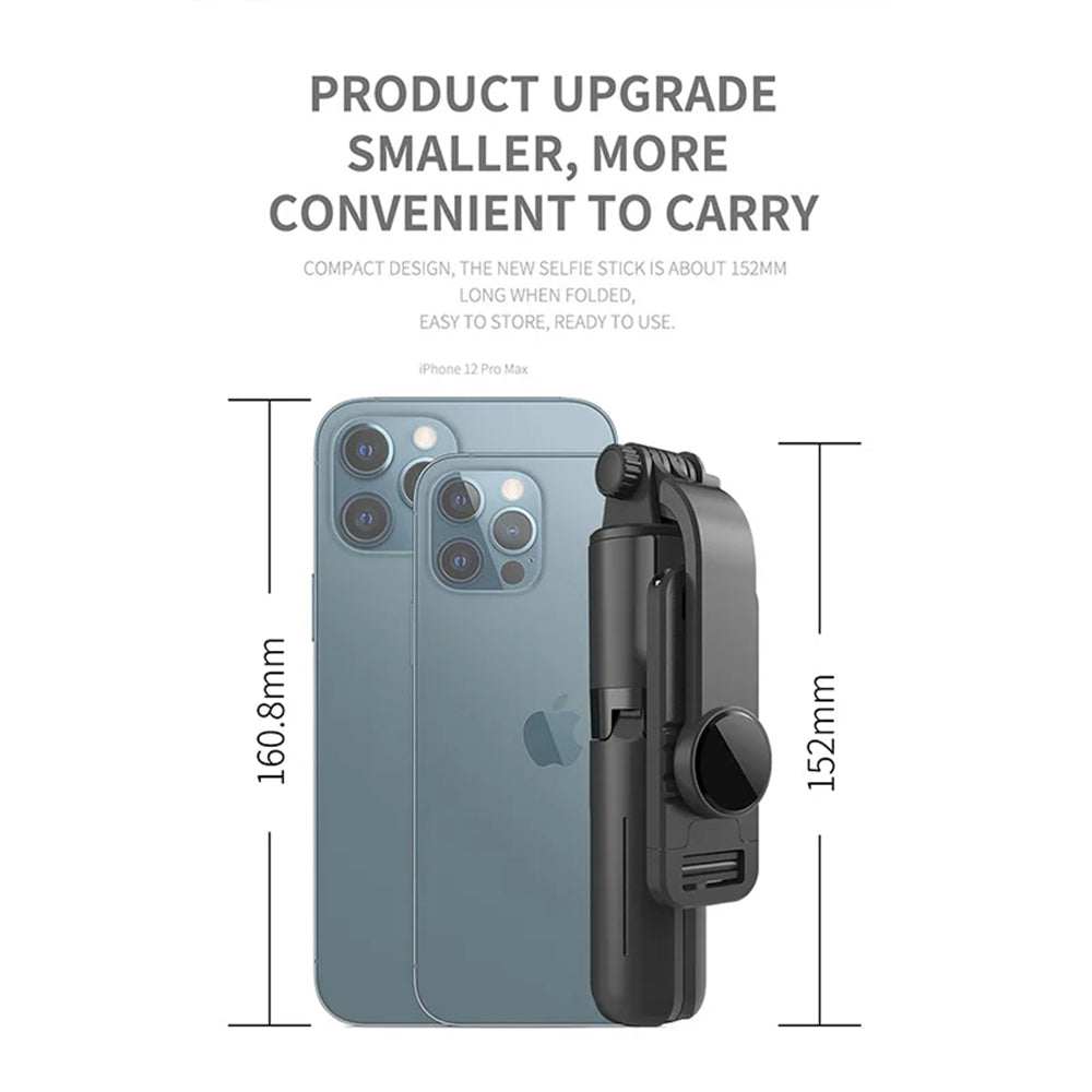 Selfie Stick Bluetooth Techsuit L10, Univerzalen, Črn