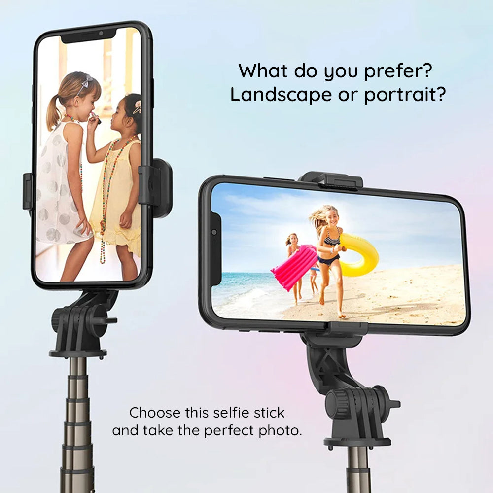 Selfie Stick Bluetooth Techsuit L10, Univerzalen, Črn