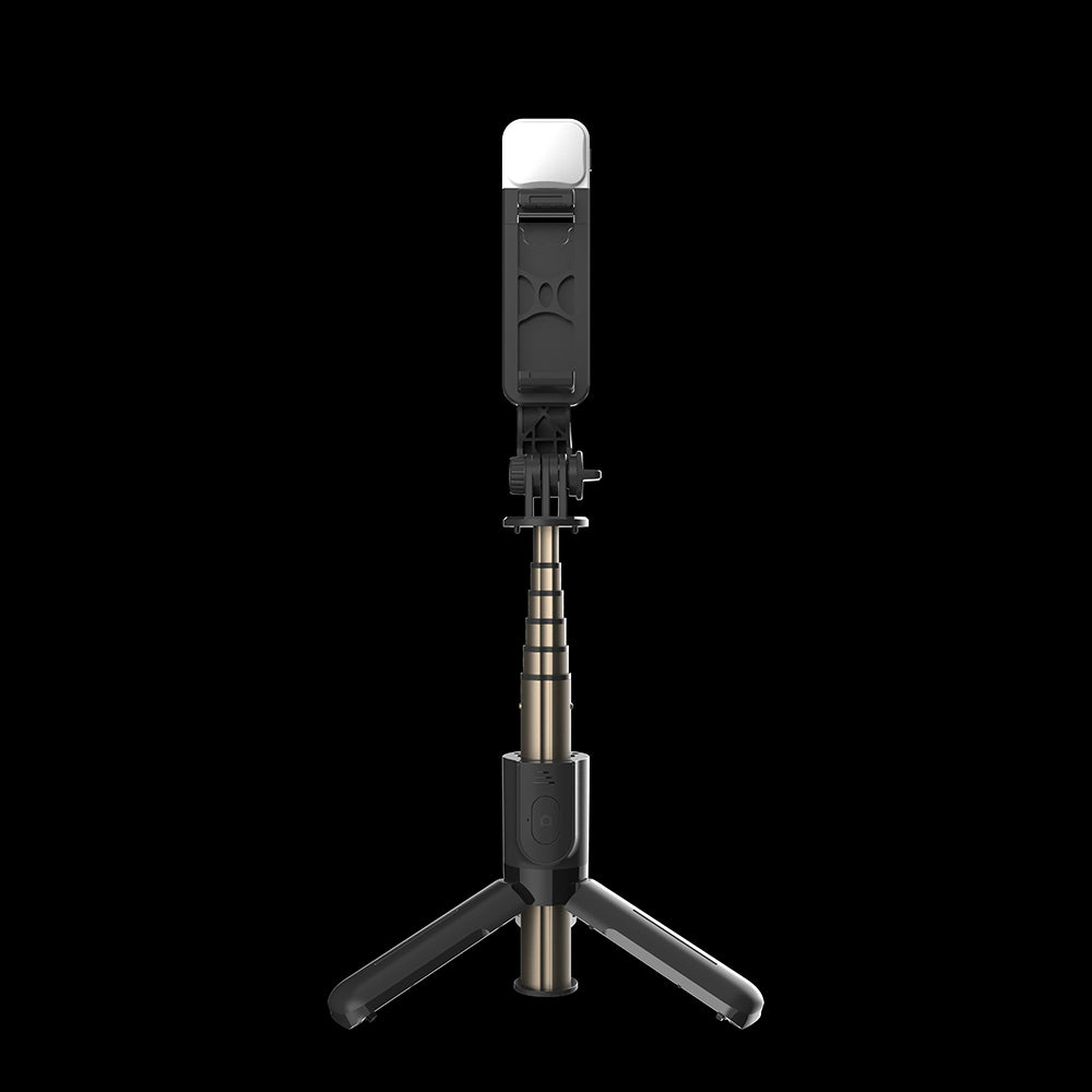 Selfie Stick Bluetooth Techsuit L10s, Univerzalen, Črn