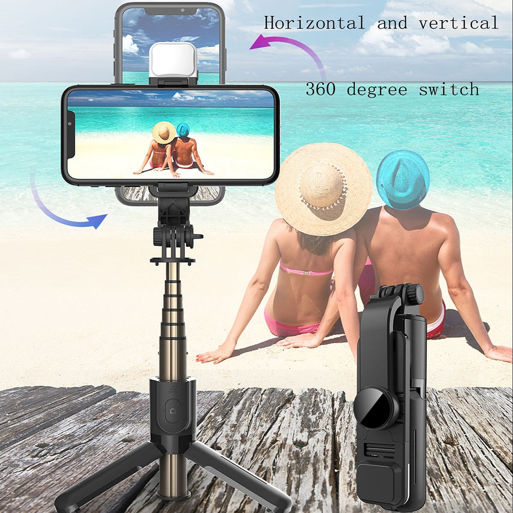 Selfie Stick Bluetooth Techsuit L11s, Univerzalen, Črn