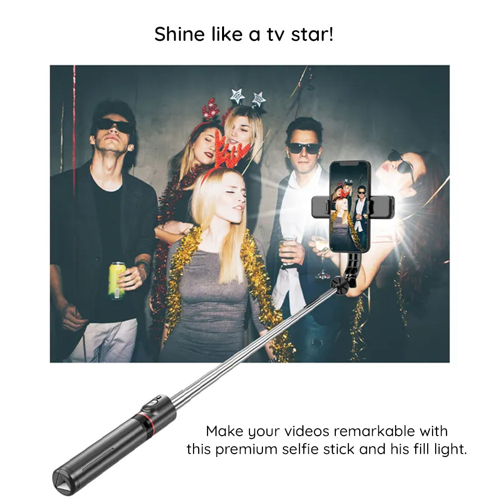 Selfie Stick Bluetooth Techsuit L13d, Univerzalen, Črn