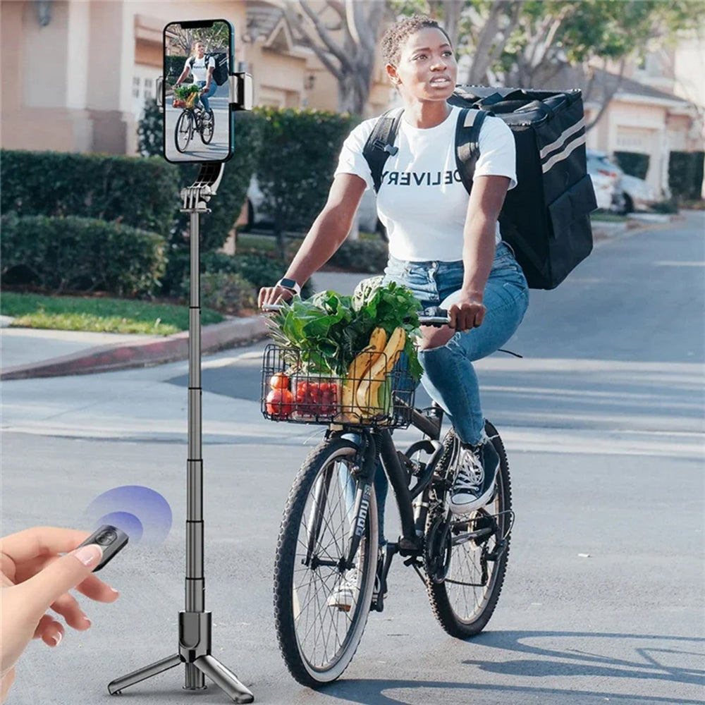 Selfie Stick Bluetooth Techsuit L18sMini, Univerzalen, Črn