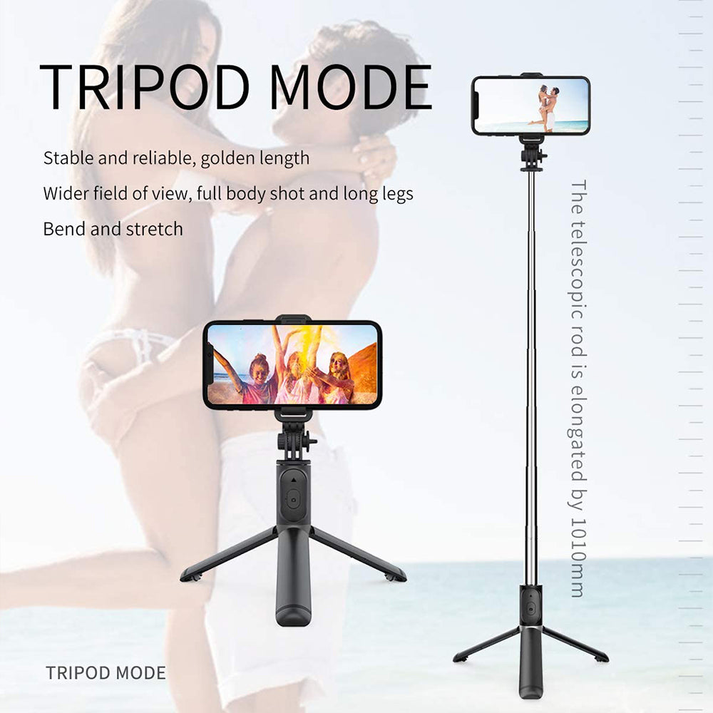 Selfie Stick Bluetooth Techsuit Q01, Univerzalni, Bel