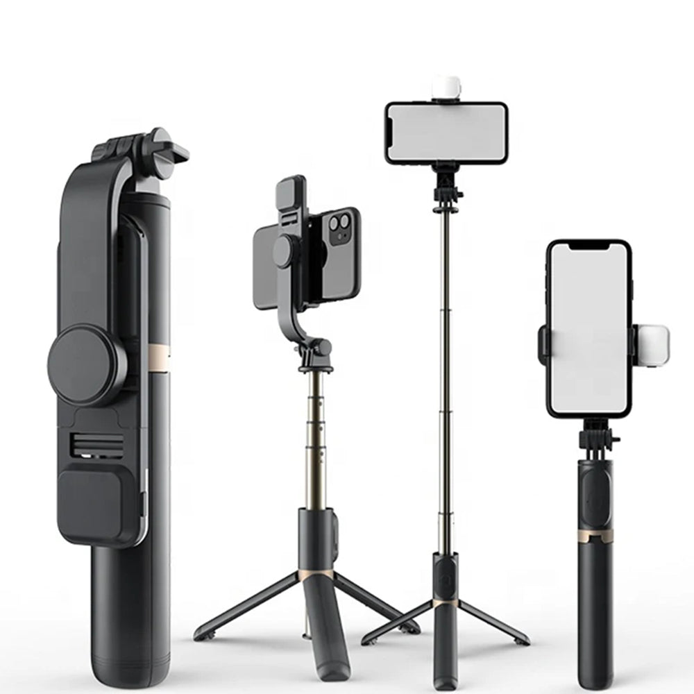 Selfie Stick Bluetooth Techsuit Q03s, Univerzalen, Črn